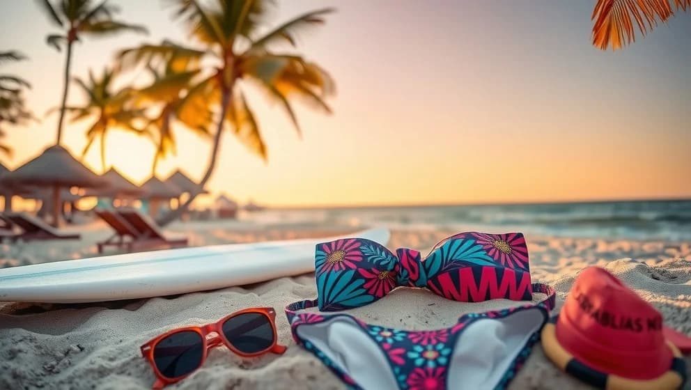 Klara Hammarström i bikini på stranden