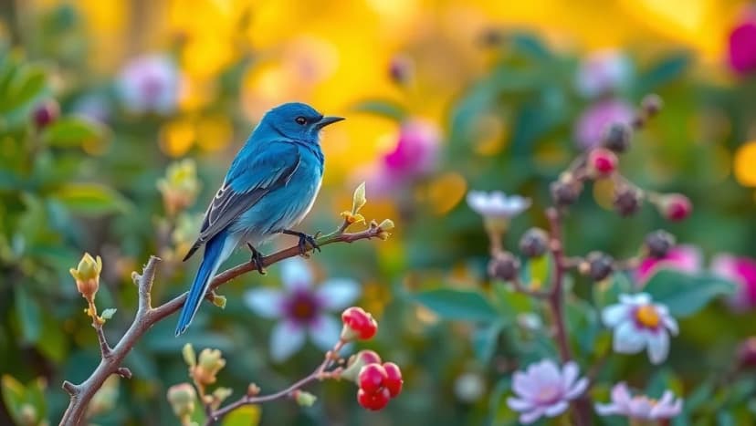 Lilla fågel blå och dess hemliga liv